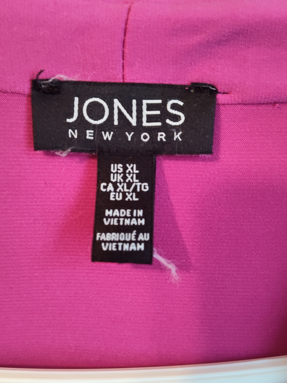 Jones New York Bright Pink Blouse with Black Label - Picture 2 of 3